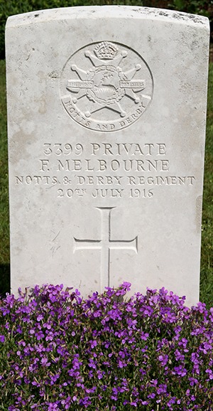 Private Francis Melbourne grave