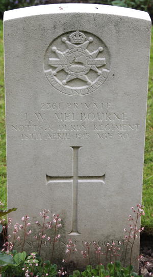Private John William Melbourne grave