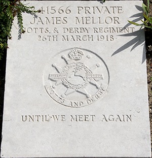 Private James Mellor grave