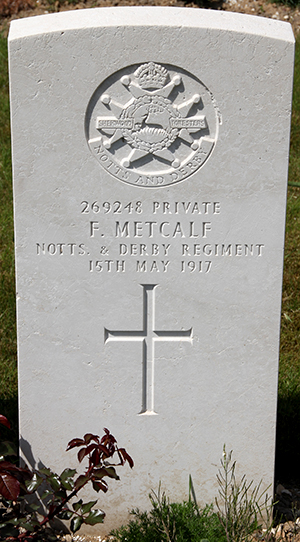 Private F. Metcalf grave