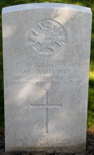 Lance Corporal William Albert Mewis grave