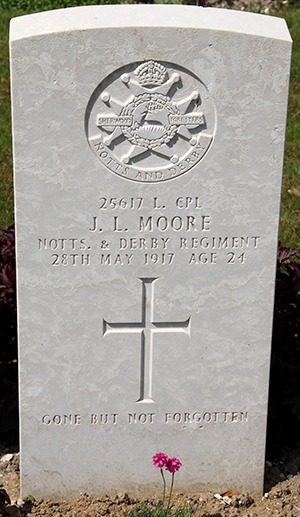 Lance Corporal J. L. Moore grave