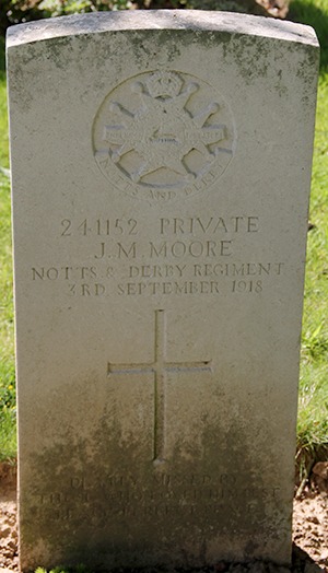 Private Joe Maxwell Moore grave