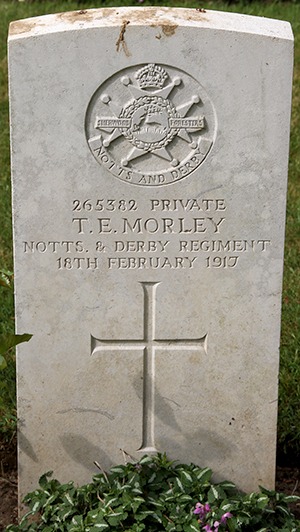 Private T. E. Morley grave