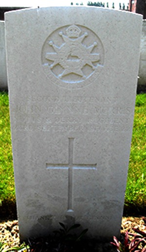 Second Lieutenant John Glynne Morris grave