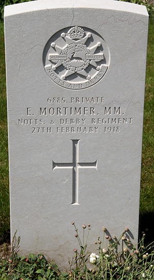 Private E. Mortimer grave