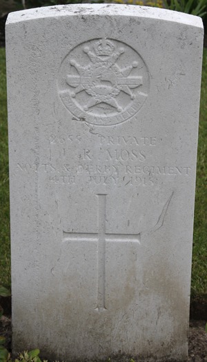 Private John Robert Moss grave