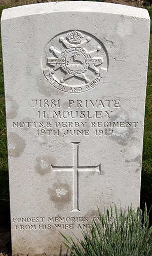 Private Henry Mousley grave
