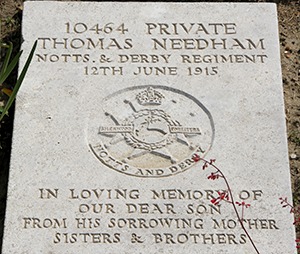 Private Thomas Needham grave