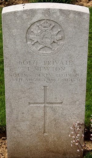 Private Jack Newton grave