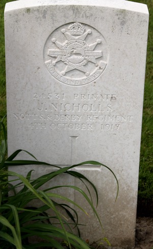 Private Jerimiah Nicholls grave