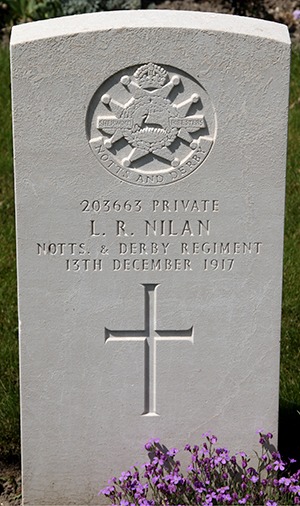 Private L. R. Nilan grave