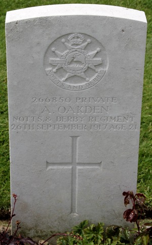 Private Albert Oakden grave
