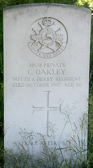 Private C. Oakley grave