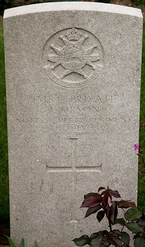 Private J. Orson grave