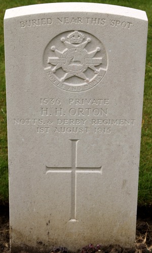 Private Harold Hawkesworth Orton grave