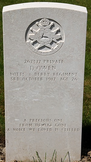 Private David Owen grave