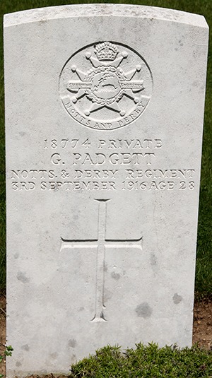 Private George Padgett grave