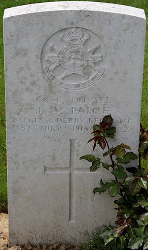 Private John William Paice grave