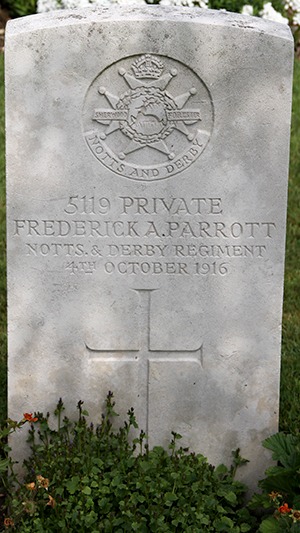 Private Frederick Arthur Parrott