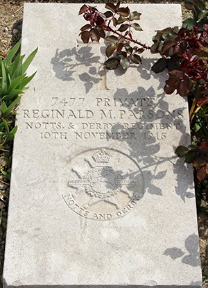 Private Reginald Melbourne Parsons
