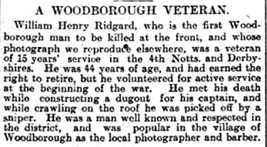 Lance Corporal W. H. Ridgard art