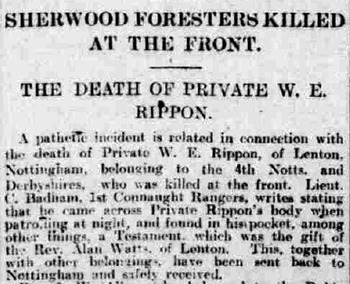 Private W. E. Rippon art