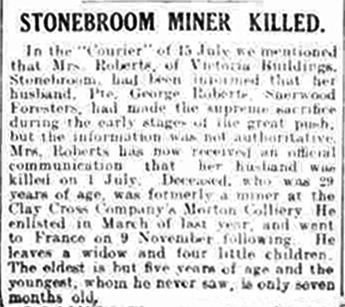 Private George Robert Roberts