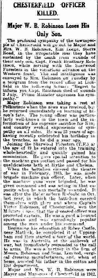 Captain Frank Bradbury Robinson