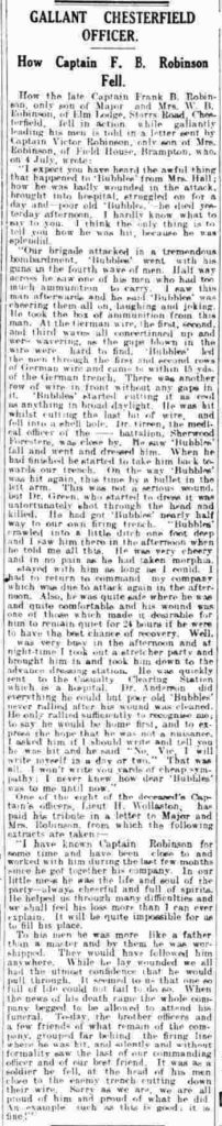 Captain Frank Bradbury Robinson