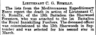 Lieutenant Cosmo George Romilly