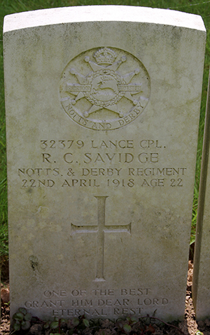 Lance Corporal R. C. Savidge