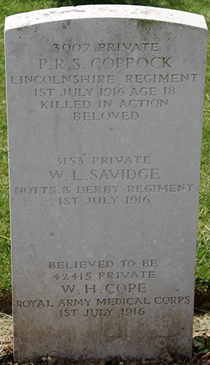 Private William Lawrence Savidge