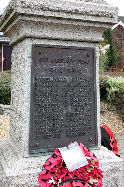 Shenstone War Memorial, Shenstone, Staffordshire.