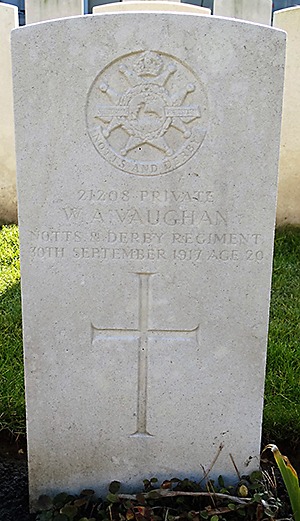Private William Arthur Vaughan grave