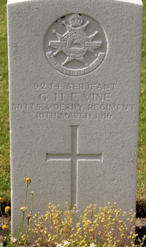 Sergeant G.H.F. Vine grave