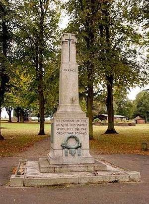 Yeoman Memorial Park, War Memorial, Mansfield Woodhouse, Nottinghamshire.