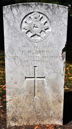 Private J. W. Dunn grave
